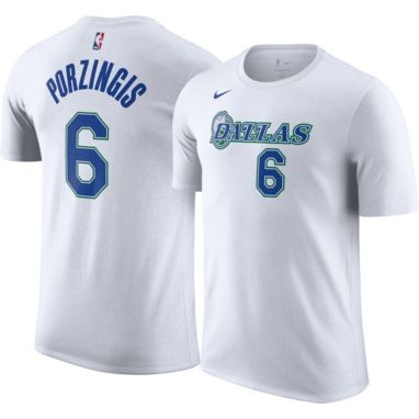 sorry, Nike Men's 2021-22 City Edition Dallas Mavericks Kristaps Porzingis #6 White Cotton T-Shirt is currently out of stock