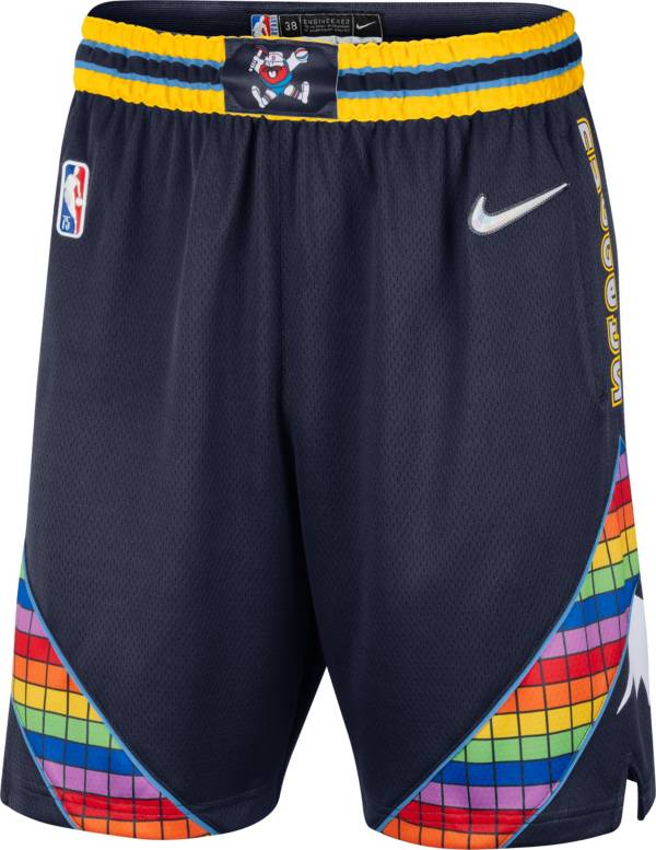 Nike Men's 2021-22 City Edition Denver Nuggets Blue Dri-Fit Swingman Shorts