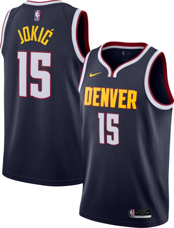 Nike Men's Denver Nuggets Nikola Jokic #15 Navy Dri-FIT Swingman Jersey