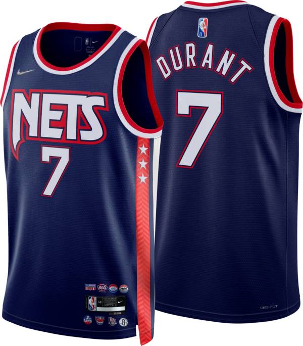 Nike Men's 2021-22 City Edition Brooklyn Nets Kevin Durant #7 Blue Dri-FIT Swingman Jersey product image