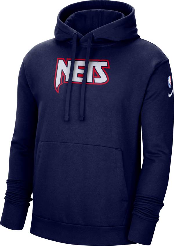Nike Men's 2021-22 City Edition Brooklyn Nets Blue Essential Pullover Hoodie product image
