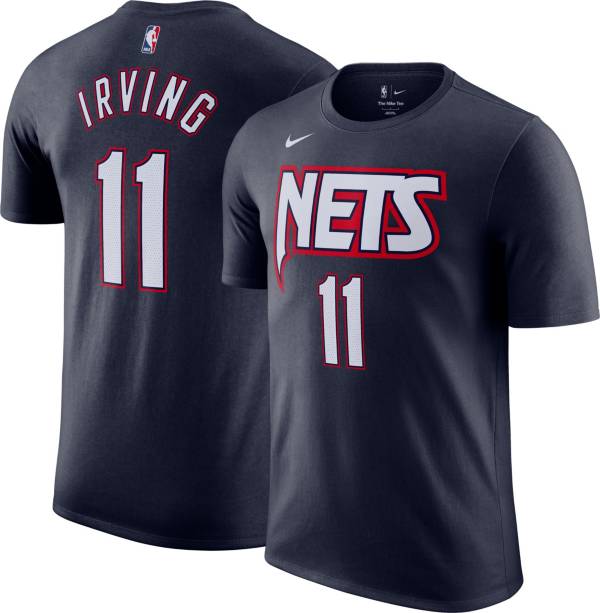 Nike Men's 2021-22 City Edition Brooklyn Nets Kyrie Irving #11 Blue Cotton T-Shirt product image