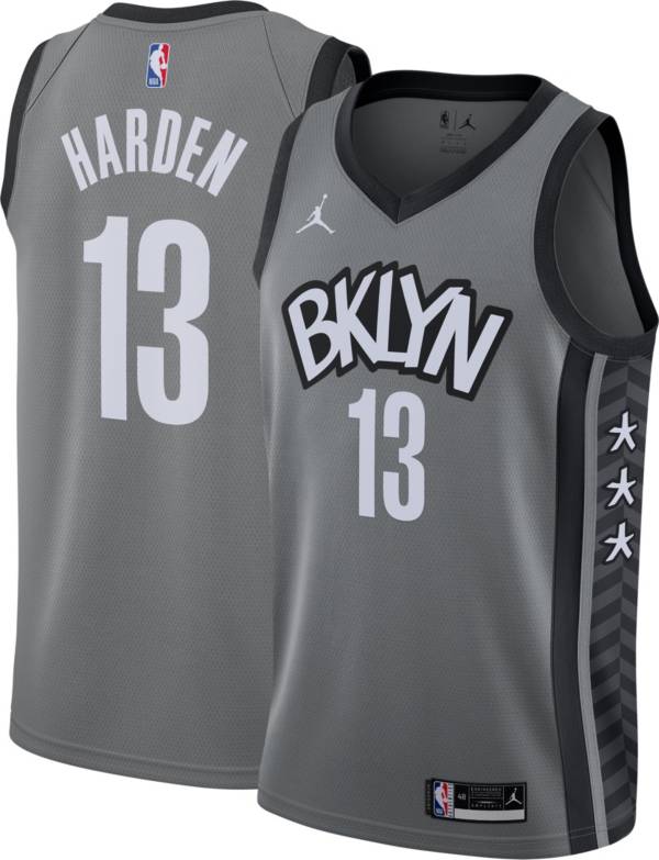 Nike Men's Brooklyn Nets James Harden #13 Gray Dri-FIT Swingman Jersey