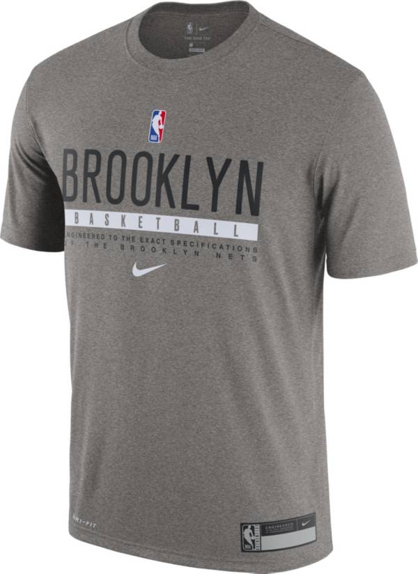 Nike Men's Brooklyn Nets Gray Practice T-Shirt