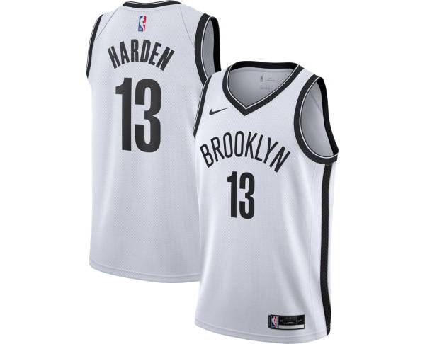 Nike Men's Brooklyn Nets James Harden #13 White Dri-FIT Association Jersey