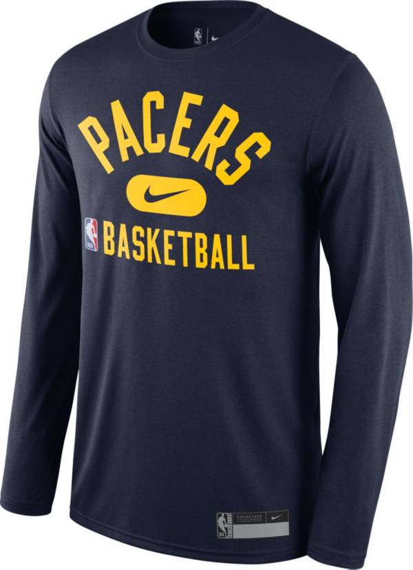 Nike Men's Indiana Pacers Navy Dri-Fit Long Sleeve T-Shirt