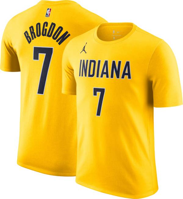 Jordan Men's Indiana Pacers Devonte Graham #4 Yellow Player T-Shirt