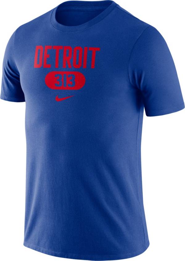 Nike Men's Detroit Pistons Blue Dri-Fit Area Code T-Shirt