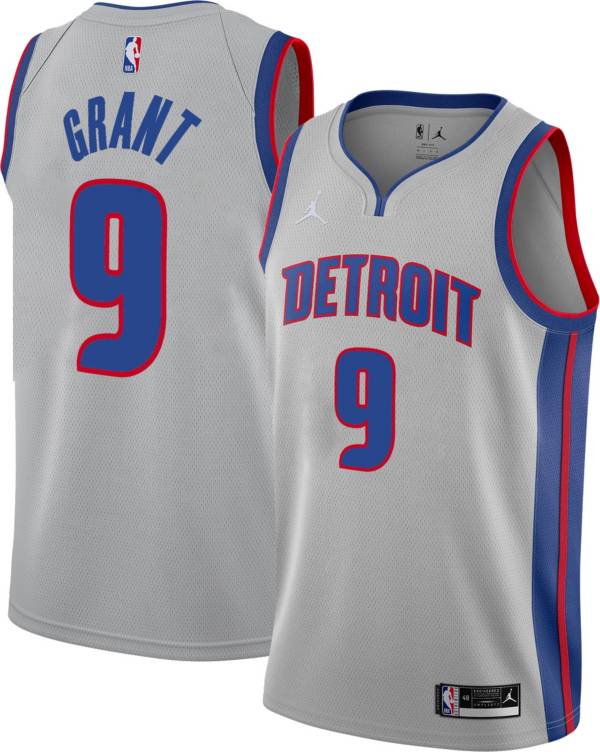 Jordan Men's Detroit Pistons Jerami Grant #9 Grey Dri-FIT Swingman Jersey product image