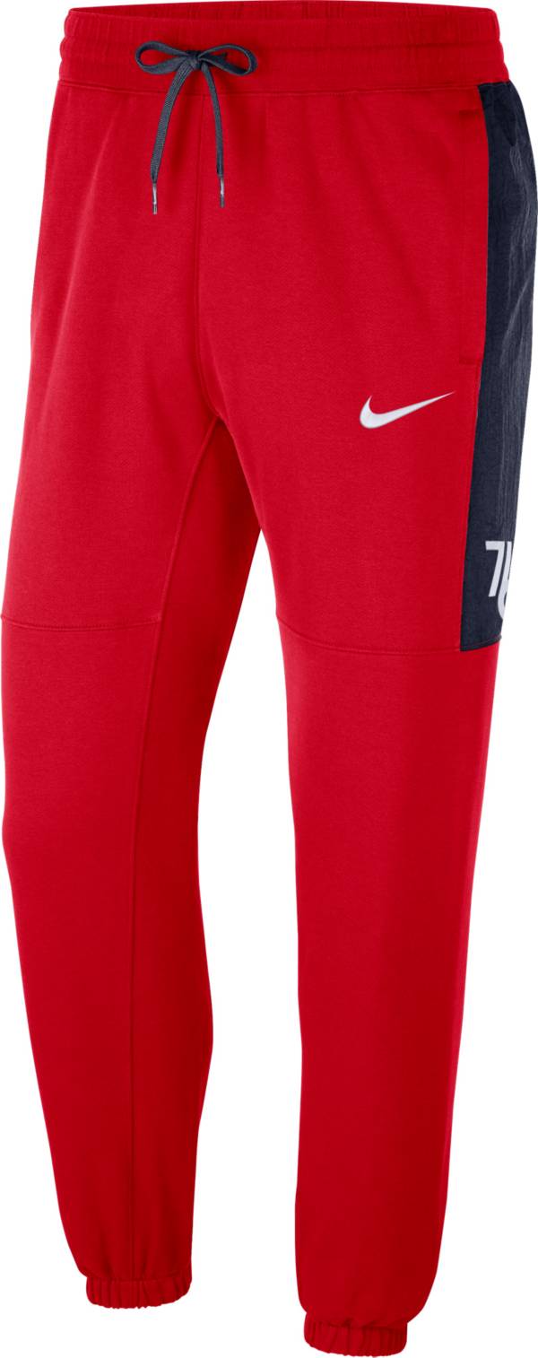 Nike Men's 2021-22 City Edition Philadelphia 76ers Red Fleece Sweatpants