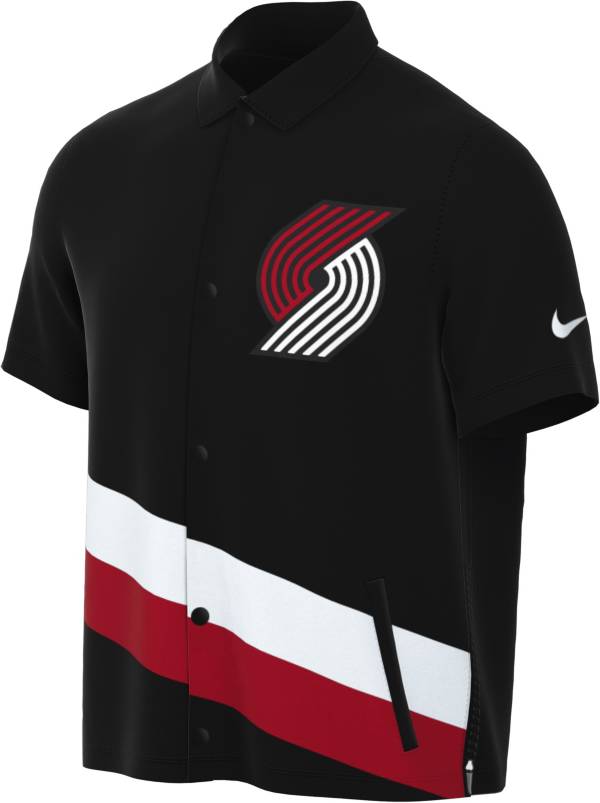 Nike Men's 2021-22 City Edition Portland Trail Blazers Black Full Showtime Full Zip Short Sleeve Jacket product image