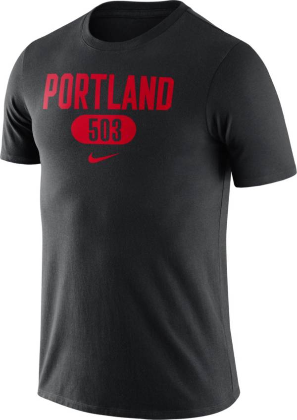 Nike Men's Portland Trail Blazers Black Dri-Fit Area Code T-Shirt