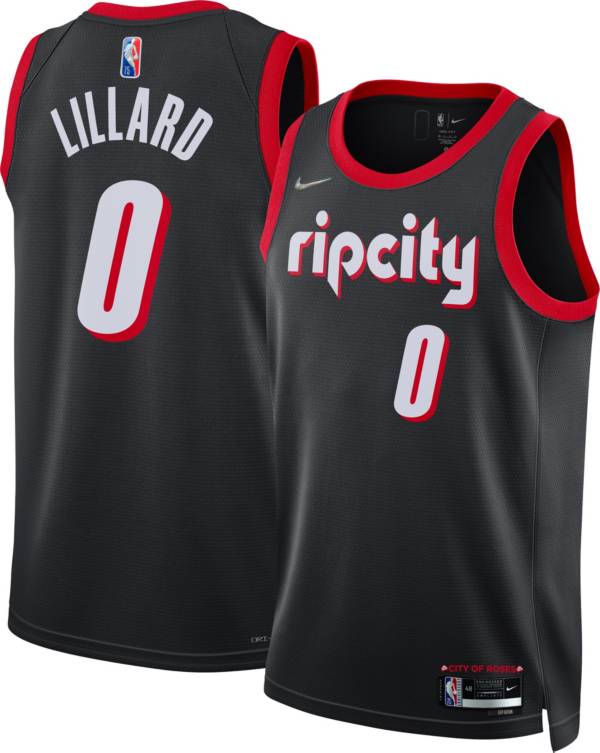 Damian Lillard #0 Portland Trail Blazers Basketball Trikot Stitched City Edition 