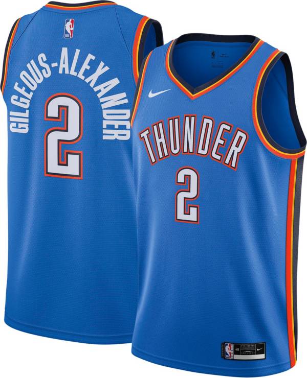 Nike Men's Oklahoma City Thunder Shai Gilgeous-Alexander #2 Blue Dri-FIT Swingman Jersey product image