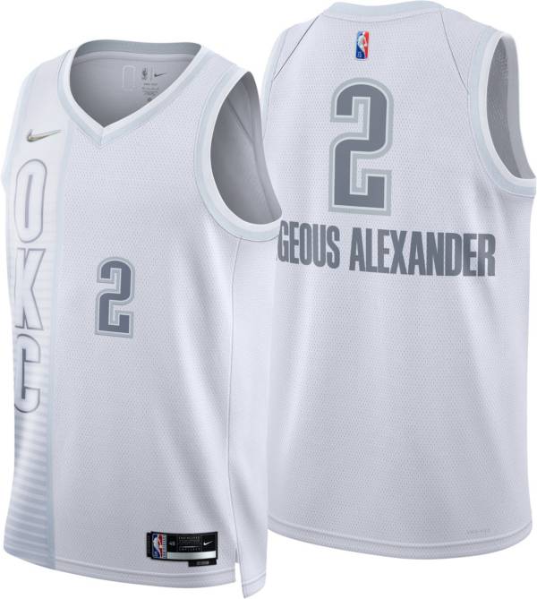 Nike Men's 2021-22 City Edition Oklahoma City Thunder Shai Gilgeous-Alexander #2 White Dri-FIT Swingman Jersey product image