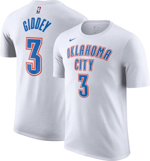 Nike Men's Oklahoma City Thunder Josh Giddey #3 White T-Shirt