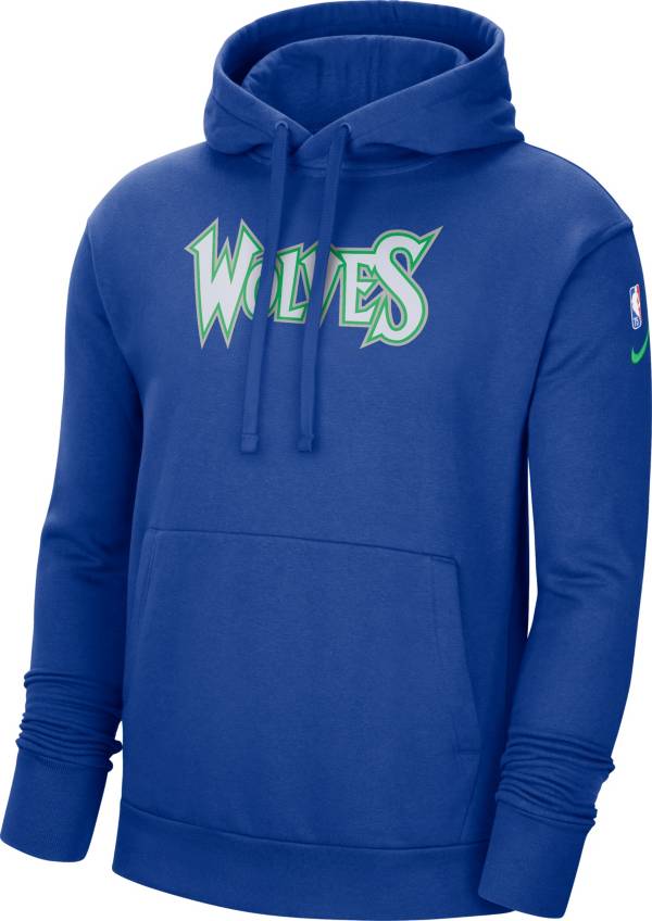 Nike Men's 2021-22 City Edition Minnesota Timberwolves Blue Essential Pullover Hoodie