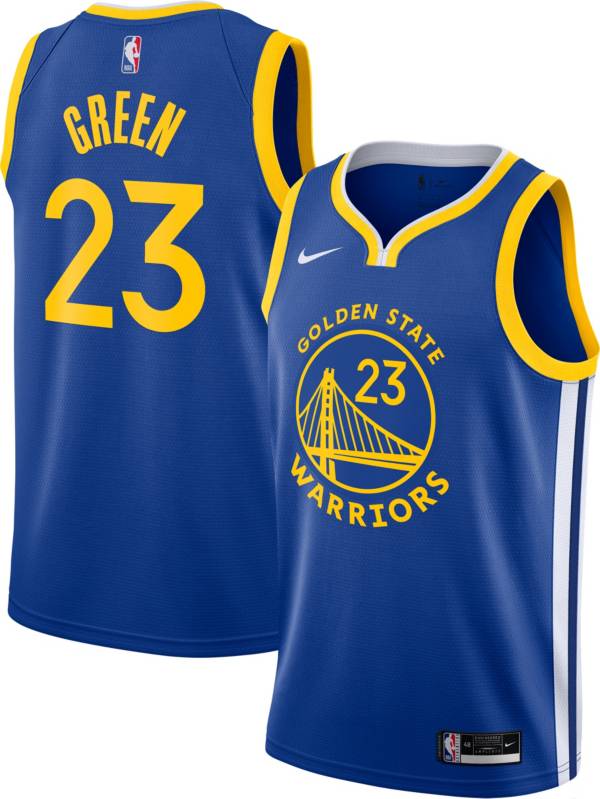 Nike Men S Golden State Warriors Draymond Green 23 Blue Dri Fit Icon Edition Jersey Dick S Sporting Goods