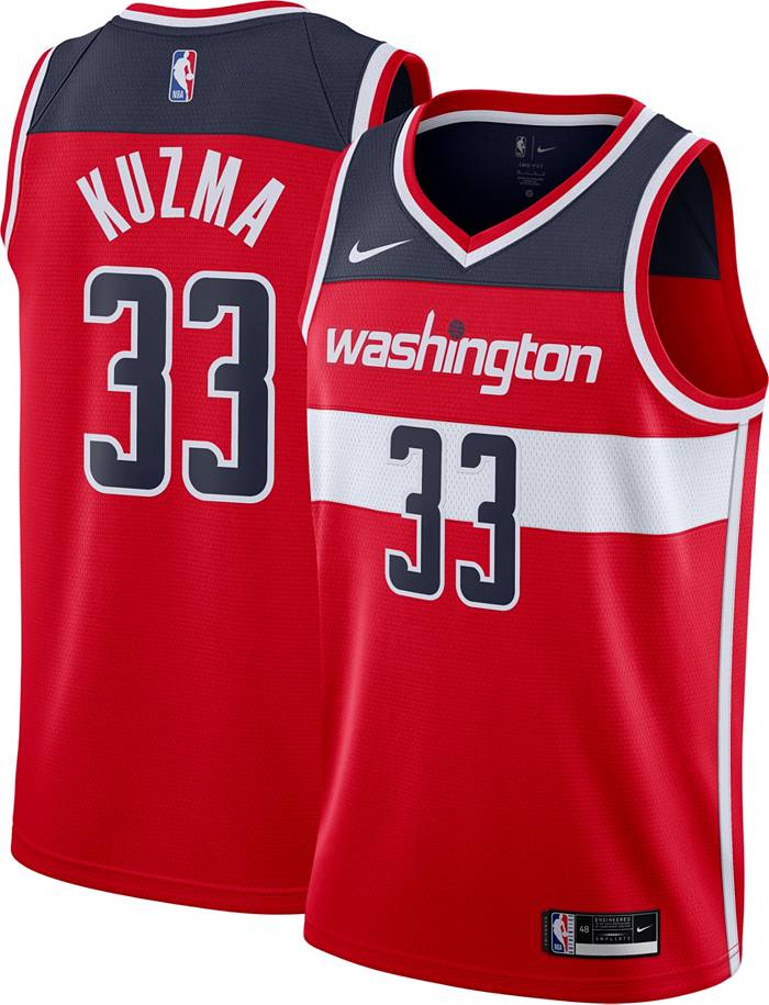Nike Men's Washington Wizards Kyle Kuzma #33 Red Dri-FIT Swingman Jersey