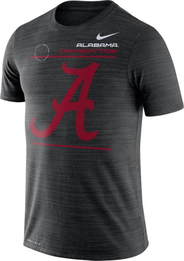 Nike Men's Alabama Crimson Tide Dri-FIT Velocity Football Sideline Black T-Shirt product image