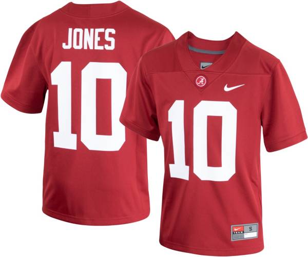 Nike Men's Alabama Crimson Tide Mac Jones #10 Crimson Dri-FIT Game Football  Jersey