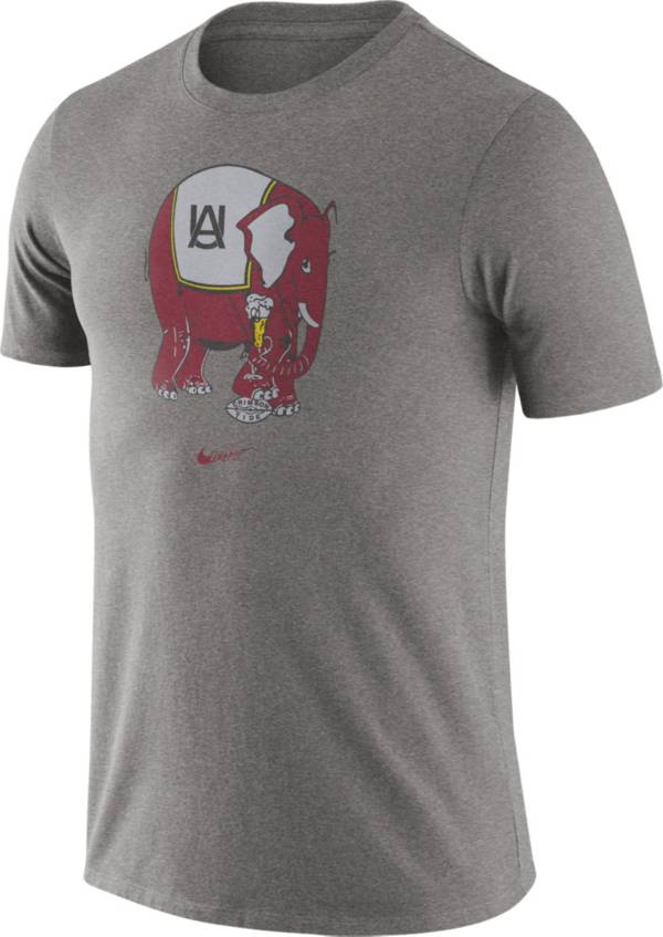 Nike Men's Alabama Crimson Tide Grey Retro Logo T-Shirt product image