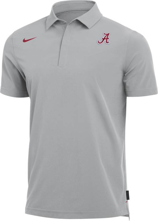 Nike Men's Alabama Crimson Tide Grey Dri-FIT Football Sideline UV Polo product image