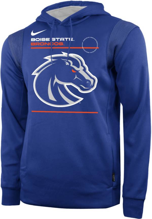 Nike Men's Boise State Broncos Blue Therma Performance Pullover Hoodie product image