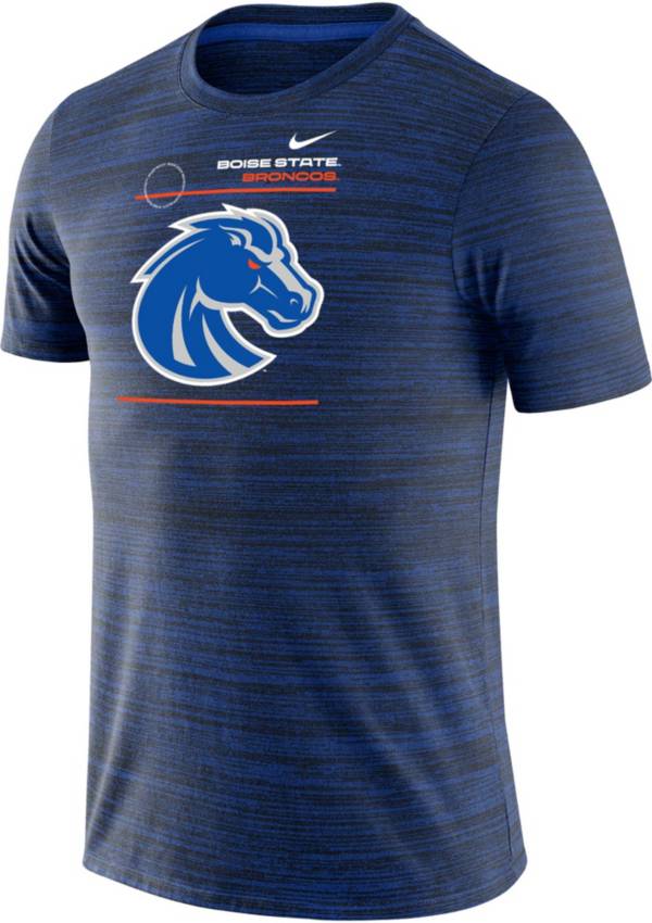 Nike Men's Boise State Broncos Blue Football Sideline Velocity T-Shirt