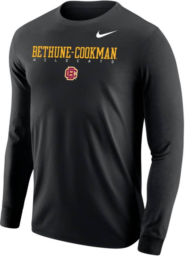 Nike Men's Bethune-Cookman Wildcats Core Cotton Graphic Black Long Sleeve T-Shirt