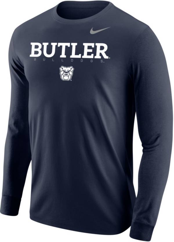 Nike Men's Butler Bulldogs Blue Core Cotton Graphic Long Sleeve T-Shirt