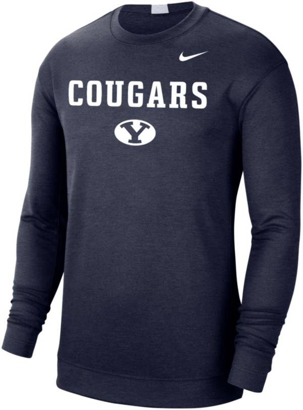 Nike Men's BYU Cougars Blue Spotlight Basketball Long Sleeve T-Shirt product image