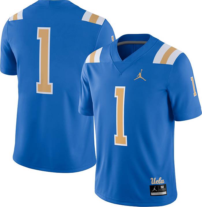Jordan Men's UCLA Bruins #1 True Blue Dri-Fit Game Football Jersey, XL
