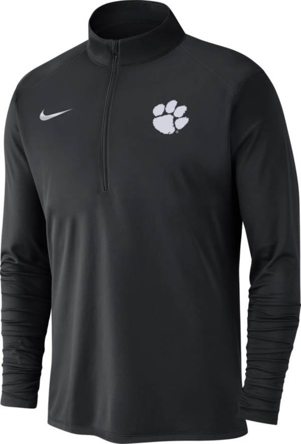 Nike Men's Clemson Tigers Dri-FIT Pacer Quarter-Zip Black Shirt product image