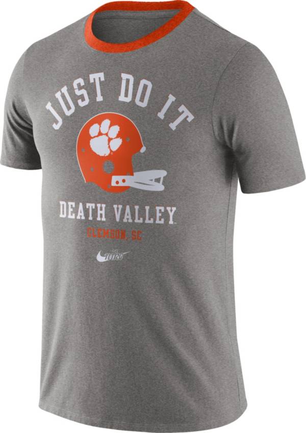 Nike Men's Clemson Tigers Grey Dri-FIT Vault Helmet Logo T-Shirt product image
