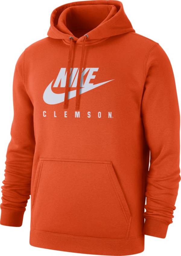 Nike Men's Clemson Tigers Orange Club Fleece Futura Pullover Hoodie product image