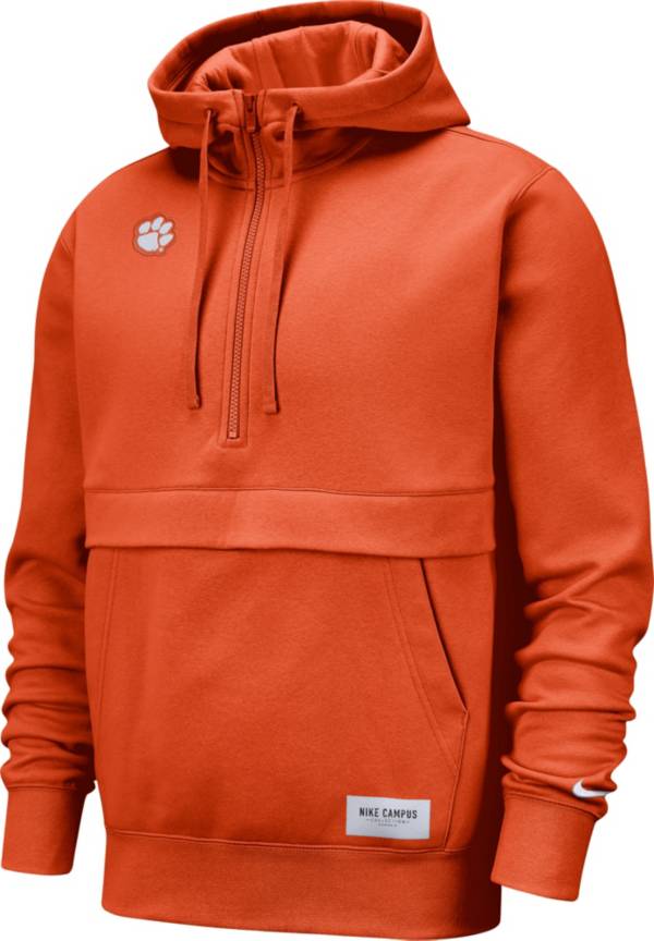 Nike Men's Clemson Tigers Orange Club Fleece Half-Zip Hoodie product image