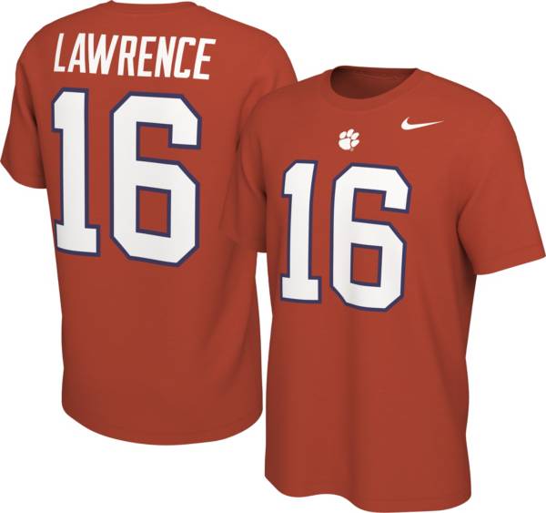 Nike Men's Clemson Tigers Trevor Lawrence #16 Orange Football Jersey T-Shirt