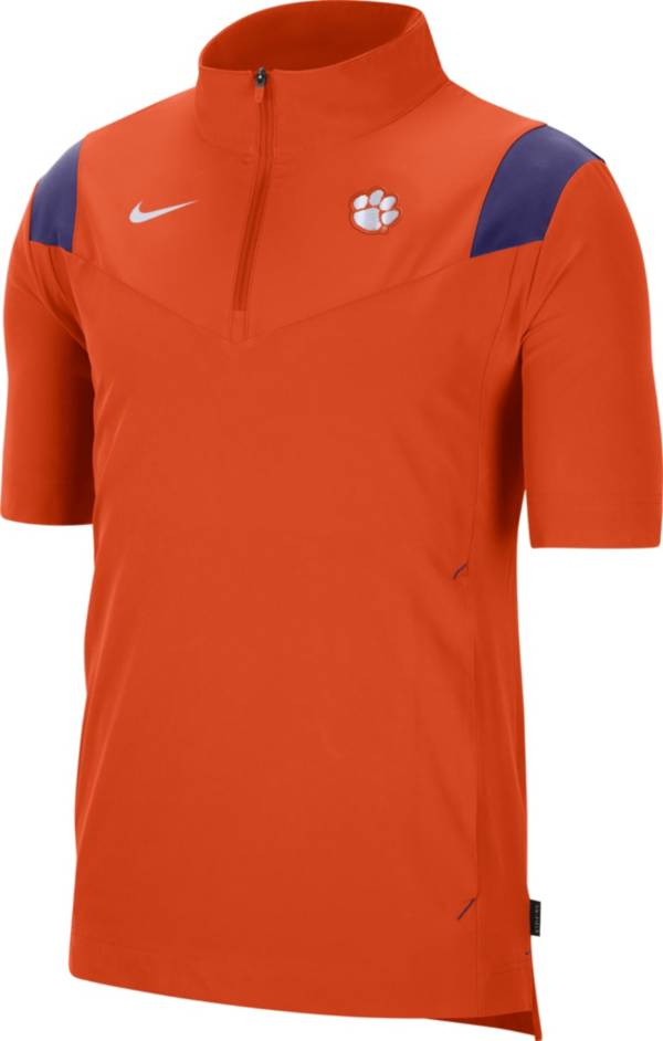 Nike Men's Clemson Tigers Orange Football Sideline Coach Short Sleeve