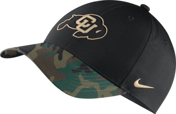 Nike Men's Colorado Buffaloes Black/Camo Military Appreciation Adjustable Hat