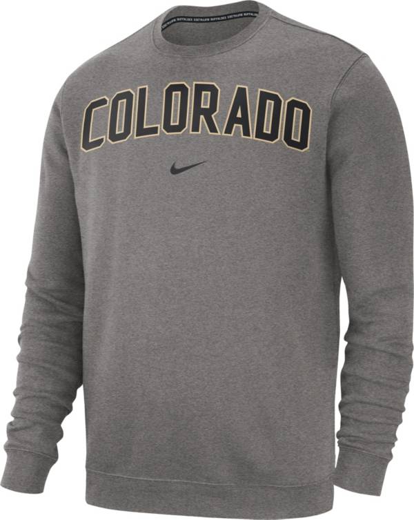 Nike Men's Colorado Buffaloes Grey Club Fleece Crew Neck Sweatshirt product image