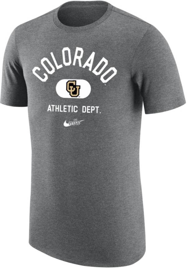Nike Men's Colorado Buffaloes Grey Tri-Blend Old School Arch T-Shirt product image