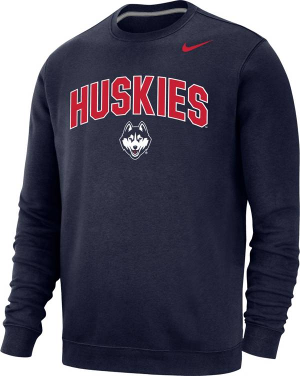 Nike Men's UConn Huskies Blue Club Fleece Crew Neck Sweatshirt | Dick's ...