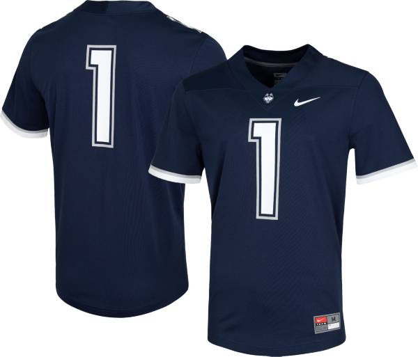 Nike Men's UConn Huskies #1 Navy Untouchable Game Football Jersey ...