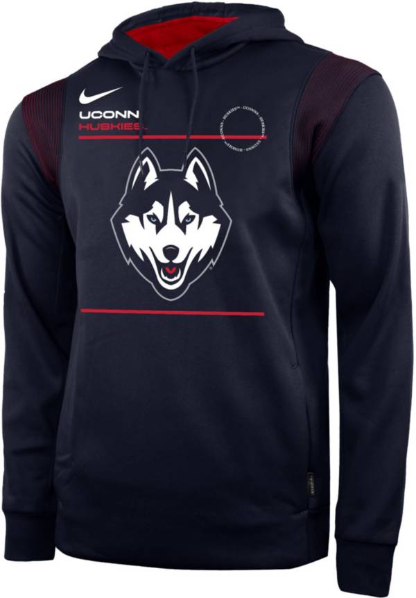 Nike Men's UConn Huskies Blue Therma Performance Pullover Hoodie