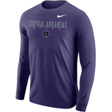 sorry, Nike Men's Central Arkansas Bears  Purple Core Cotton Graphic Long Sleeve T-Shirt is currently out of stock