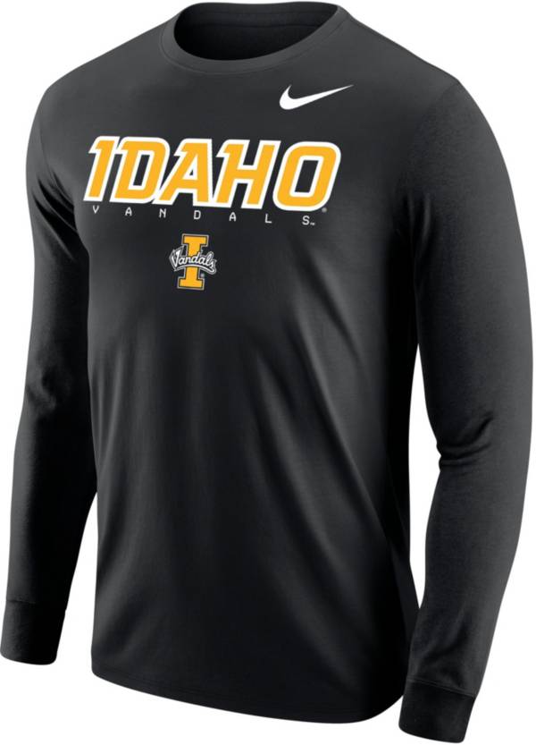 Nike Men's Idaho Vandals Core Cotton Graphic Black Long Sleeve T-Shirt