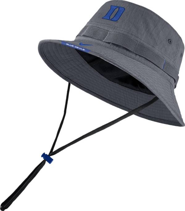 Nike Men's Duke Blue Devils Grey Dri-FIT Football Sideline Bucket Hat