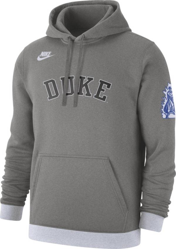 Nike Men's Duke Blue Devils Grey Retro Fleece Pullover Hoodie product image