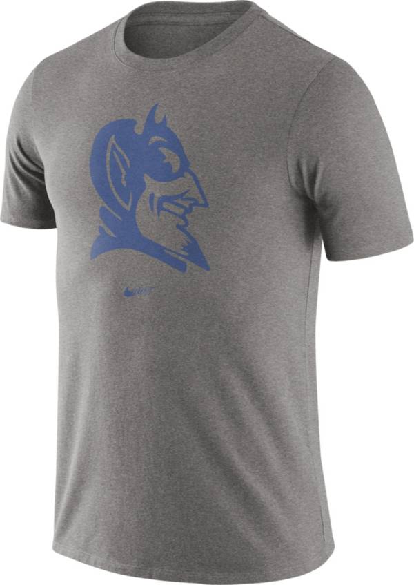 Nike Men's Duke Blue Devils Grey Retro Logo T-Shirt